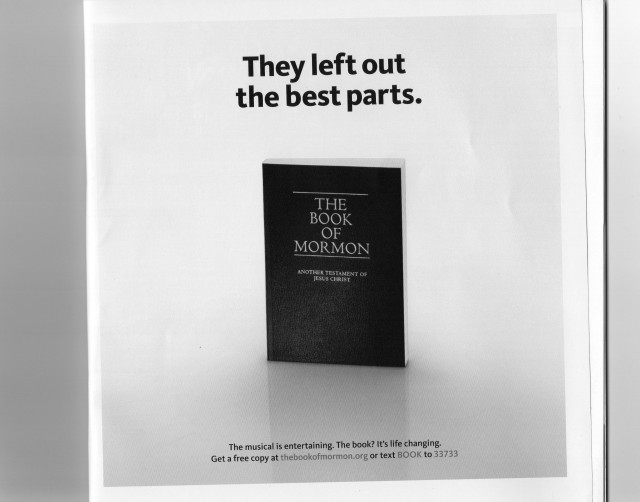 Book of Mormon advert