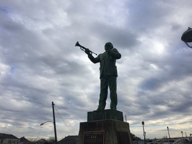 Mardi Gras Louis Armstrong statue