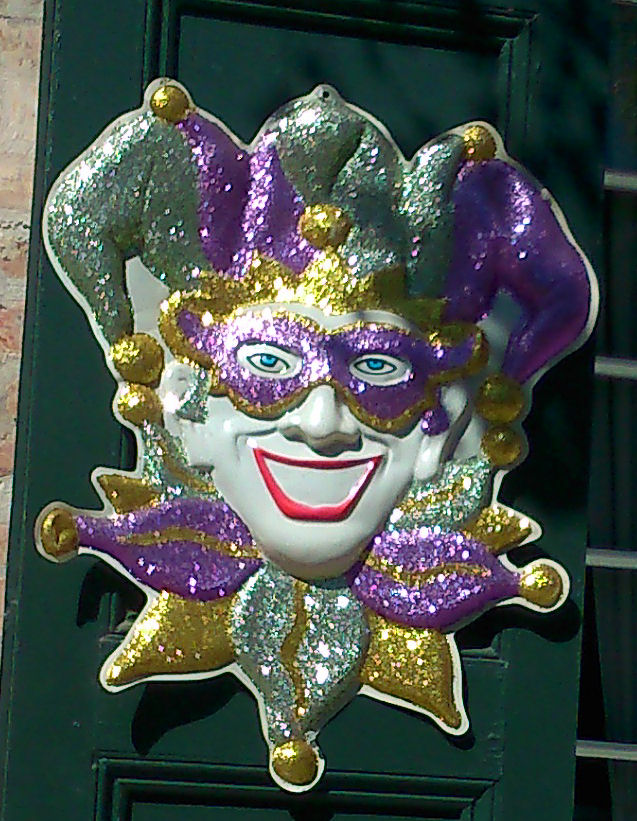 Mardi Gras door decoration