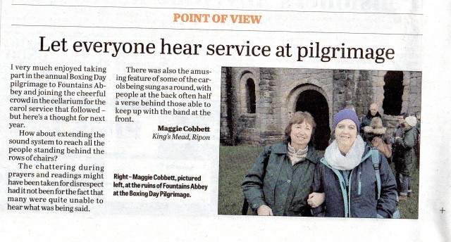 Ripon Gazette Point of View pilgrimage 2014