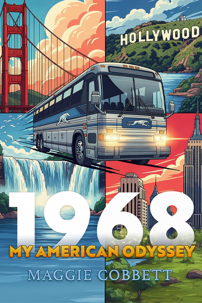 Armed with a battered copy of Jack Kerouac’s On The Road, Maggie Cobbett crossed the USA by Greyhound bus during the chaotic summer of 1968. The distances were vast, her budget minimal, and anything seemed possible. From camp counselling in the Catskills to bagels for breakfast in the Bronx, her first sojourn in the States had it all.
